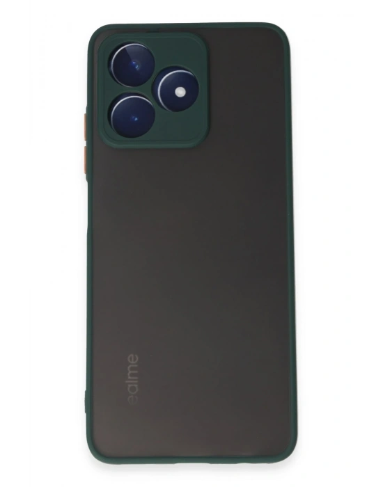 Newface Realme C53 Kılıf Montreal Silikon Kapak - Yeşil