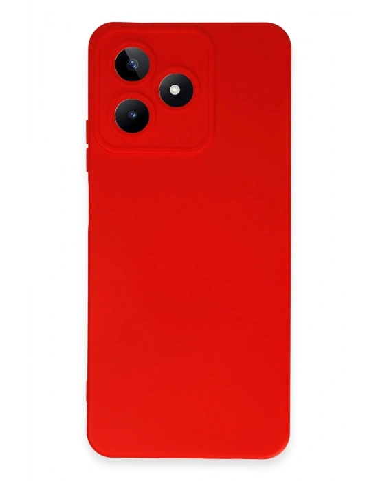 Newface Realme C53 Kılıf Nano içi Kadife Silikon - Kırmızı
