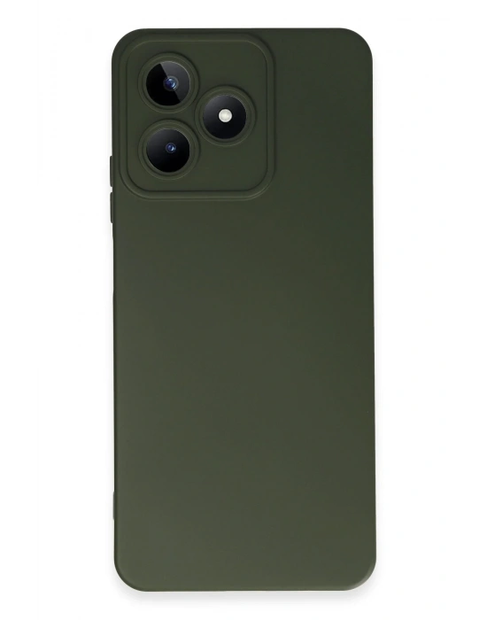 Newface Realme C53 Kılıf Nano içi Kadife Silikon - Koyu Yeşil