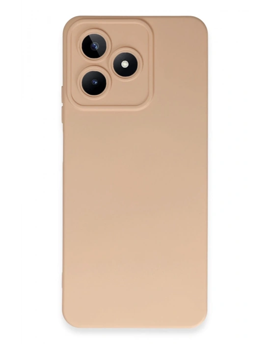 Newface Realme C53 Kılıf Nano içi Kadife Silikon - Pudra