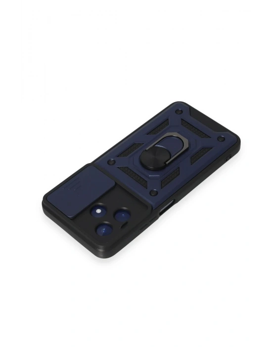 Newface Realme C53 Kılıf Pars Lens Yüzüklü Silikon - Lacivert