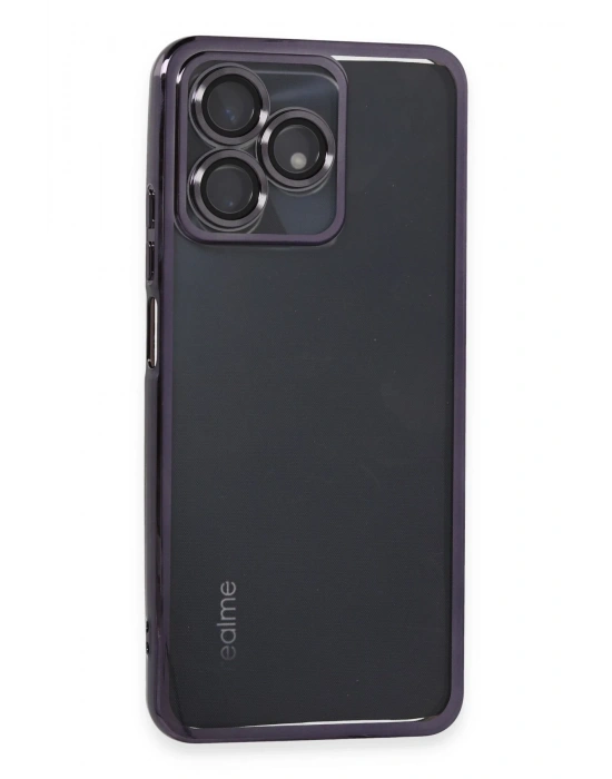 Newface Realme C53 Kılıf Razer Lensli Silikon - Mor