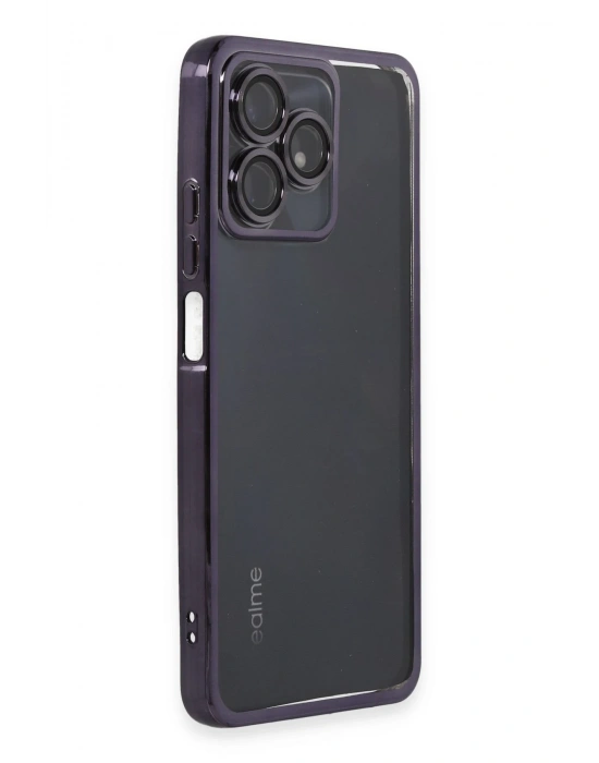Newface Realme C53 Kılıf Razer Lensli Silikon - Mor