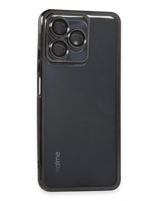 Newface Realme C53 Kılıf Razer Lensli Silikon - Siyah