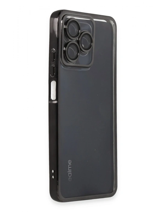 Newface Realme C53 Kılıf Razer Lensli Silikon - Siyah
