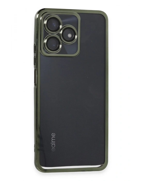 Newface Realme C53 Kılıf Razer Lensli Silikon - Yeşil