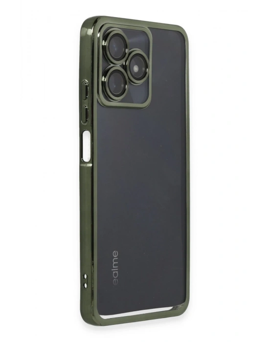 Newface Realme C53 Kılıf Razer Lensli Silikon - Yeşil
