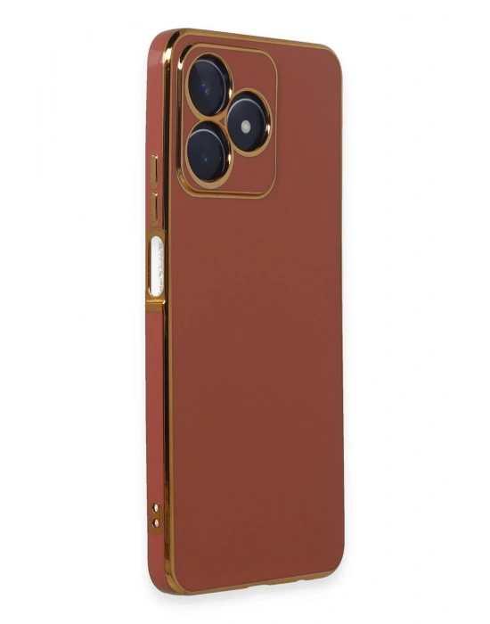 Newface Realme C53 Kılıf Volet Silikon - Kırmızı