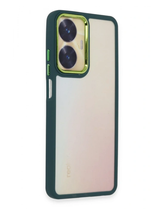 Newface Realme C55 Kılıf Dora Kapak - Haki Yeşil