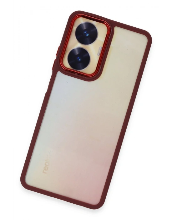 Newface Realme C55 Kılıf Dora Kapak - Kırmızı