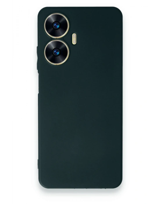 Newface Realme C55 Kılıf First Silikon - Koyu Yeşil