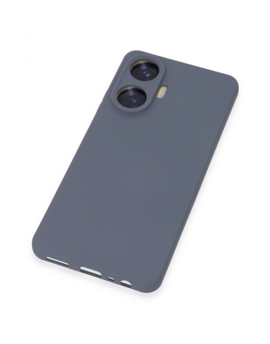 Newface Realme C55 Kılıf Nano içi Kadife Silikon - Gri