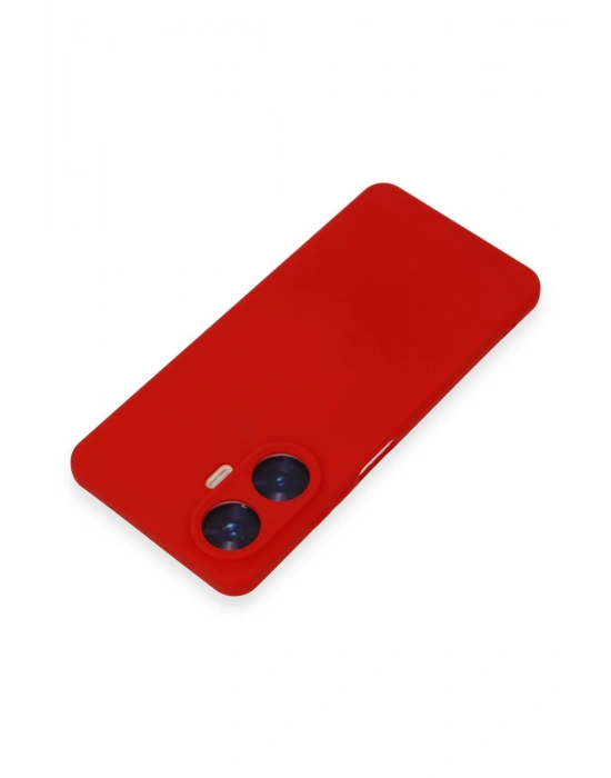 Newface Realme C55 Kılıf Nano içi Kadife Silikon - Kırmızı