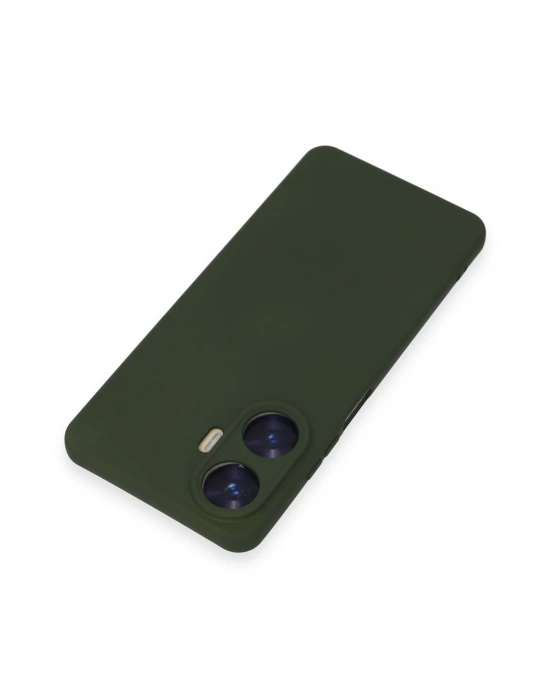 Newface Realme C55 Kılıf Nano içi Kadife Silikon - Koyu Yeşil