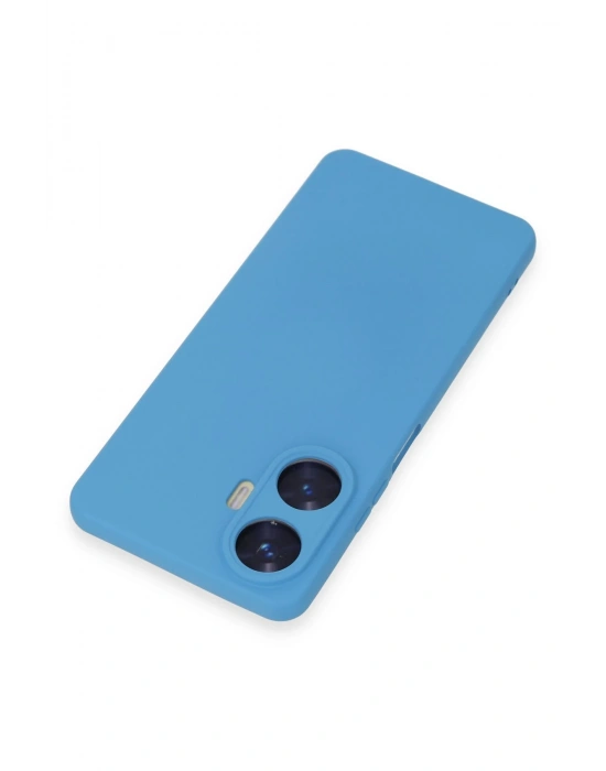 Newface Realme C55 Kılıf Nano içi Kadife Silikon - Mavi