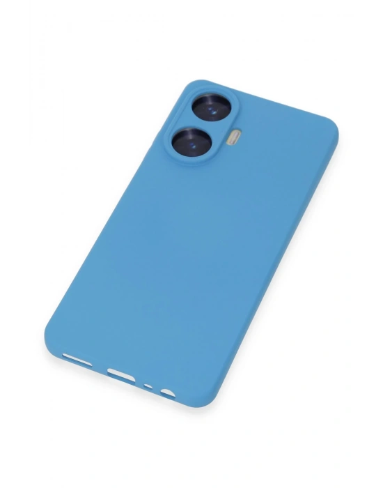 Newface Realme C55 Kılıf Nano içi Kadife Silikon - Mavi