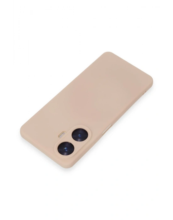 Newface Realme C55 Kılıf Nano içi Kadife Silikon - Pudra