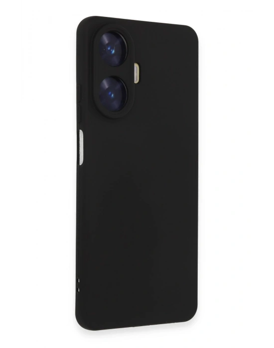 Newface Realme C55 Kılıf Nano içi Kadife Silikon - Siyah