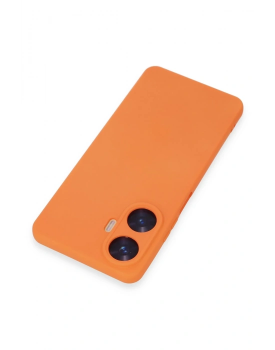 Newface Realme C55 Kılıf Nano içi Kadife Silikon - Turuncu