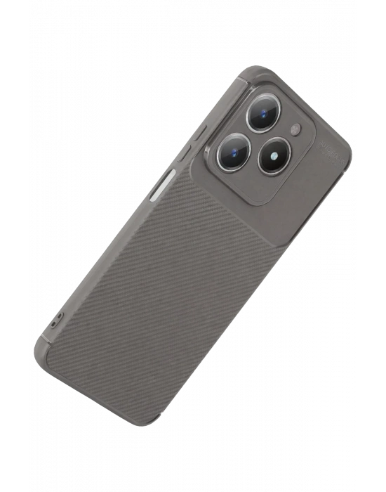 Newface Realme C61 Kılıf Auto Focus Karbon Kapak - Gri