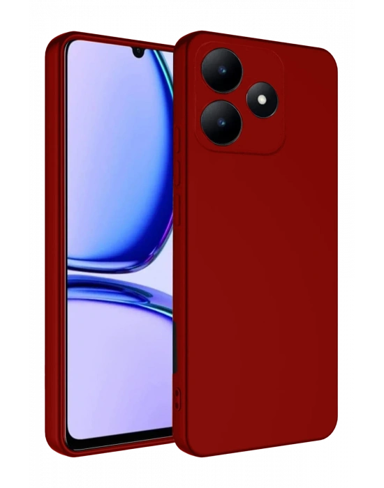 Newface Realme C61 Kılıf First Silikon - Kırmızı