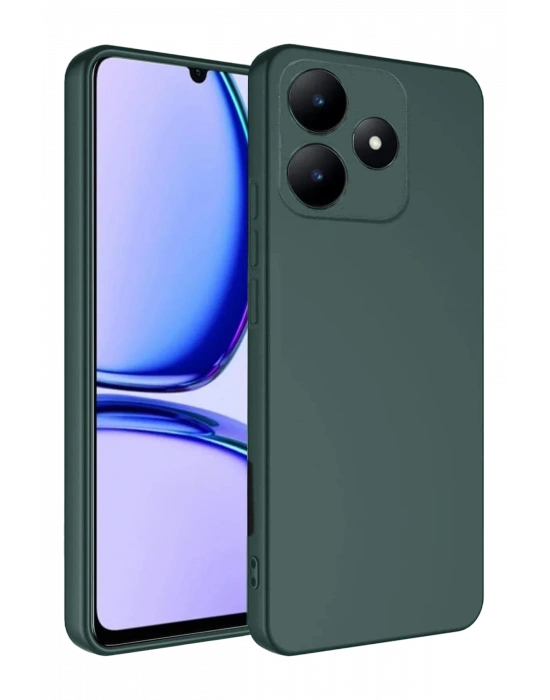 Newface Realme C61 Kılıf First Silikon - Koyu Yeşil
