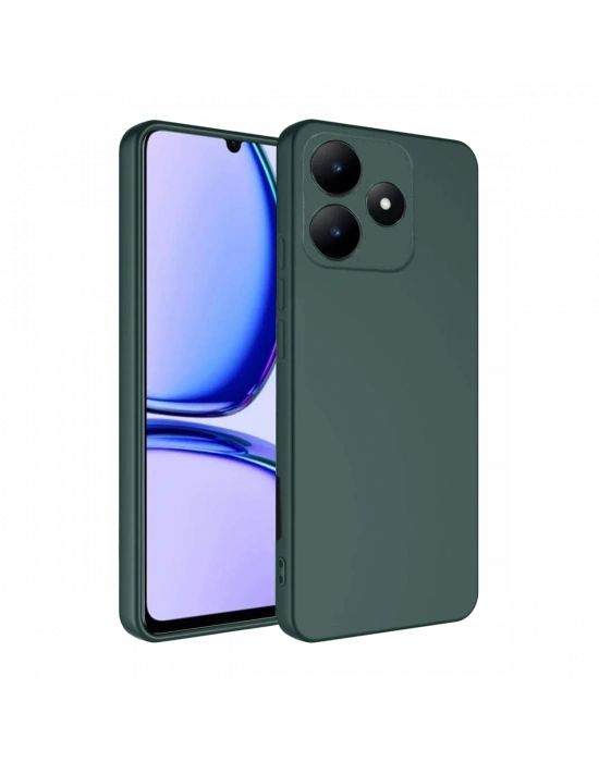 Newface Realme C61 Kılıf First Silikon - Koyu Yeşil