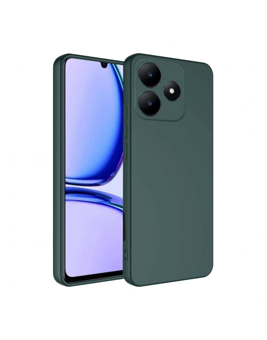 Newface Realme C61 Kılıf First Silikon - Koyu Yeşil