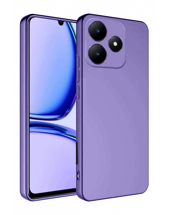 Newface Realme C61 Kılıf First Silikon - Lila