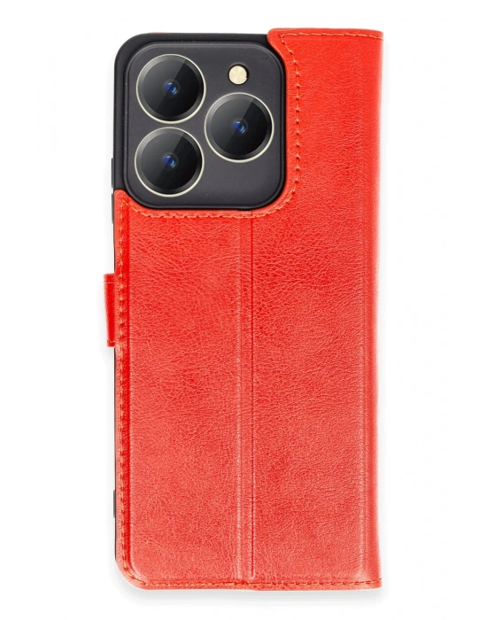 Newface Realme C63 Kılıf Trend S Plus Kapaklı Kılıf - Kırmızı