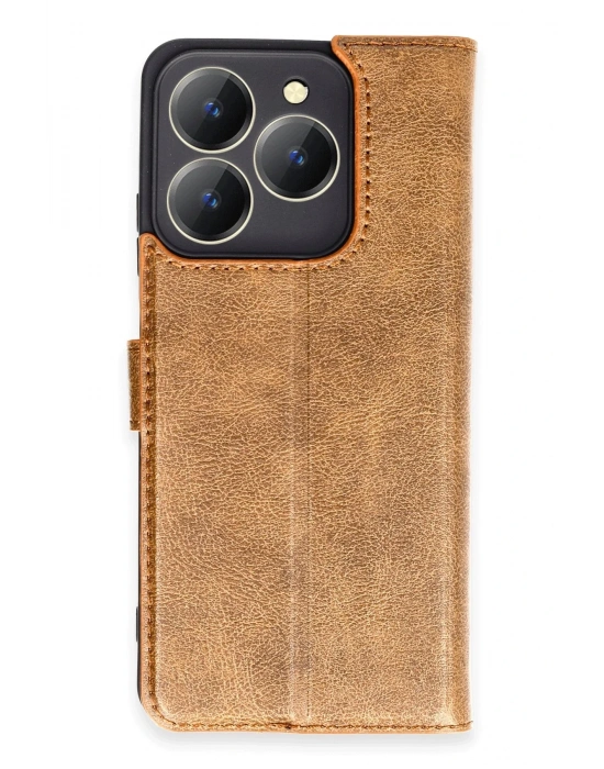 Newface Realme C63 Kılıf Trend S Plus Kapaklı Kılıf - Taba