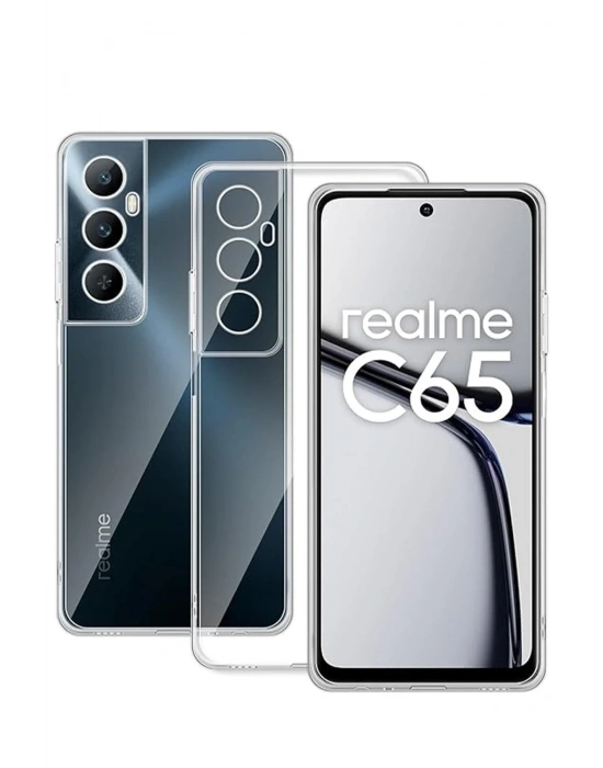 Newface Realme C65 Kılıf Lüx Şeffaf Silikon