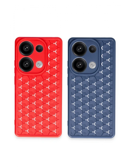 Newface Realme C65 Kılıf Petek Silikon Kapak - Lacivert