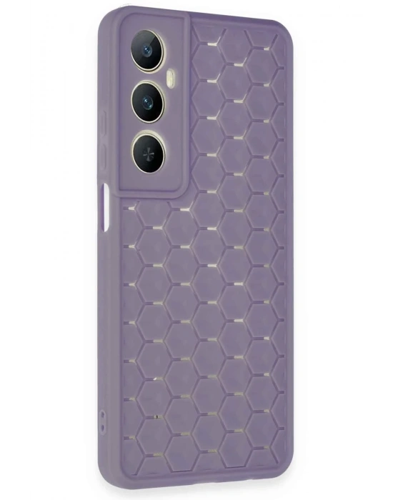 Newface Realme C65 Kılıf Petek Silikon Kapak - Lila