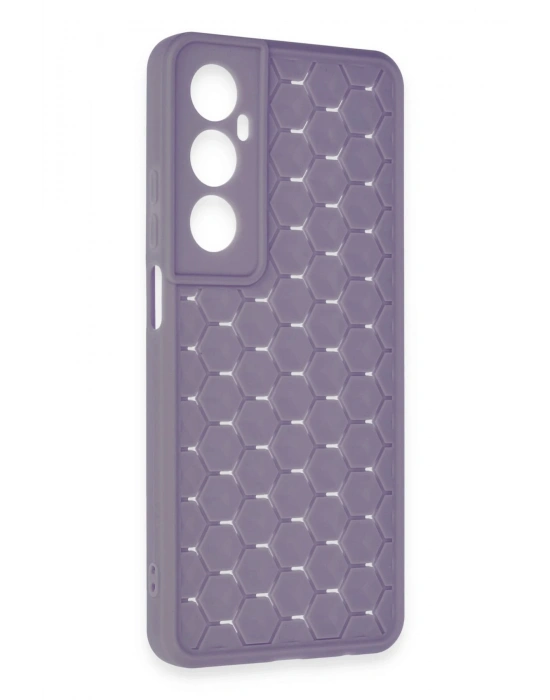 Newface Realme C65 Kılıf Petek Silikon Kapak - Lila