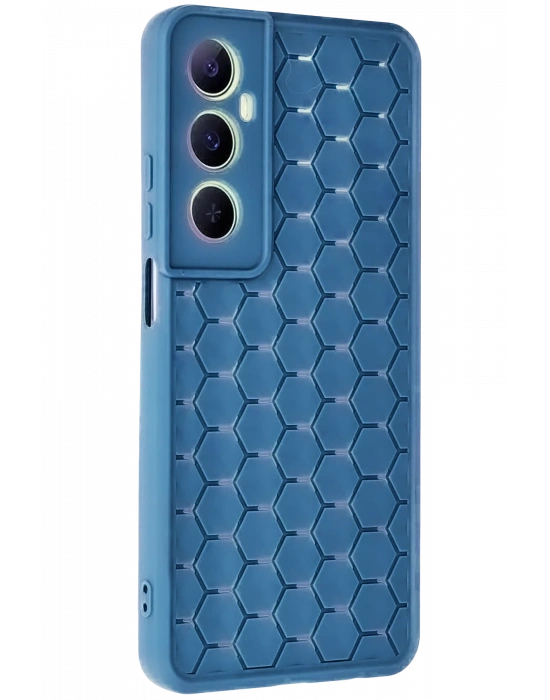 Newface Realme C65 Kılıf Petek Silikon Kapak - Mavi