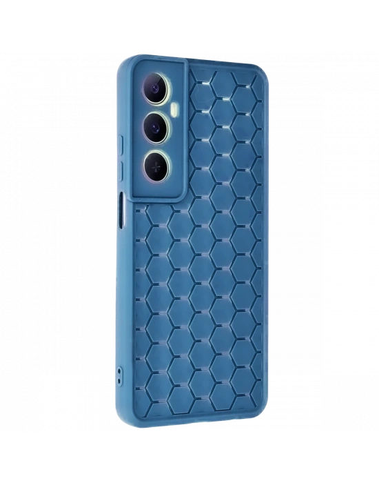 Newface Realme C65 Kılıf Petek Silikon Kapak - Mavi