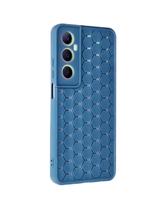 Newface Realme C65 Kılıf Petek Silikon Kapak - Mavi