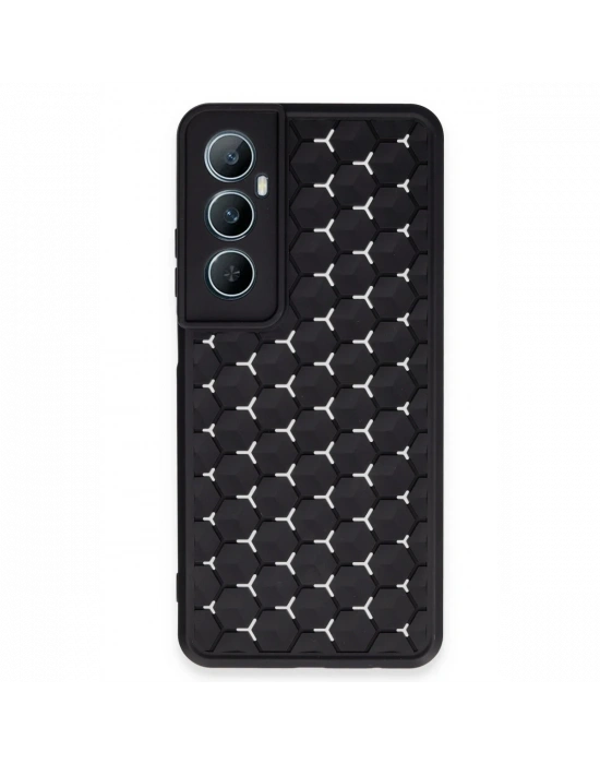 Newface Realme C65 Kılıf Petek Silikon Kapak - Siyah