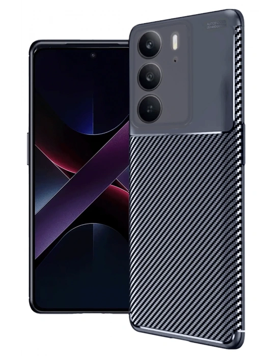 Newface Realme C75 4G Auto Focus Karbon Kapak - Lacivert