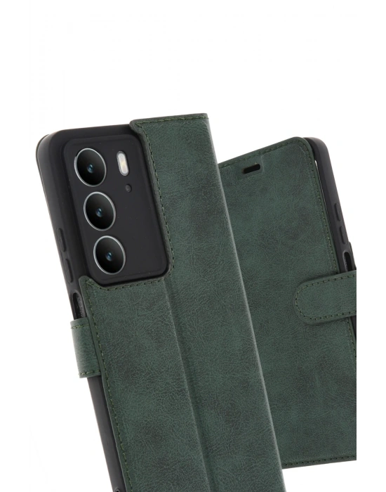 Newface Realme C75 4G Trend S Plus Kapaklı Kılıf - Koyu Yeşil