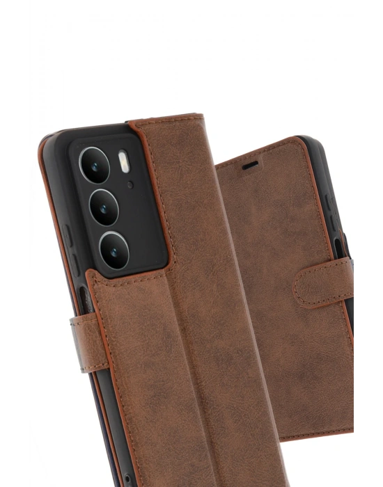 Newface Realme C75 4G Trend S Plus Kapaklı Kılıf - Taba