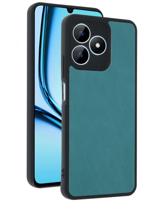 Newface Realme Note 50 4G Kılıf Aras Deri Kapak - Açık Yeşil