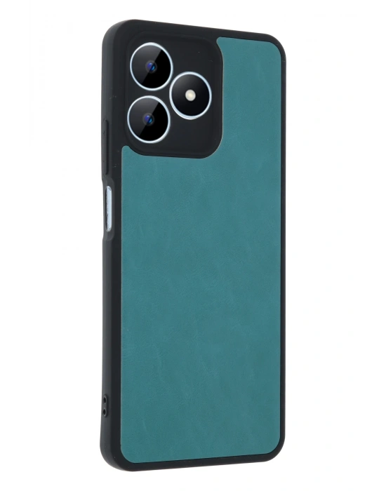 Newface Realme Note 50 4G Kılıf Aras Deri Kapak - Açık Yeşil