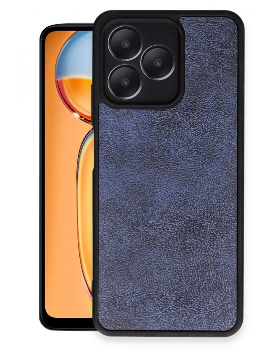 Newface Realme Note 50 4G Kılıf Aras Deri Kapak - Lacivert