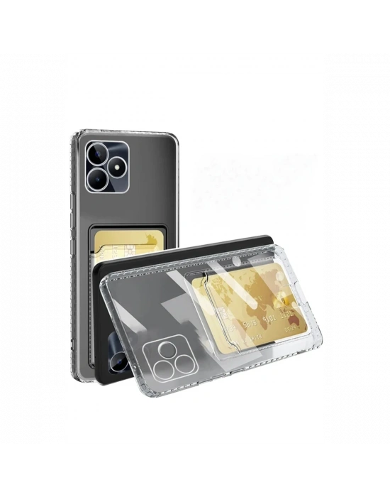 Newface Realme Note 50 4G Kılıf Kart Şeffaf Silikon - Şeffaf