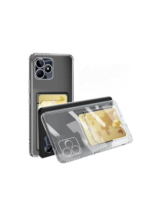 Newface Realme Note 50 4G Kılıf Kart Şeffaf Silikon - Şeffaf