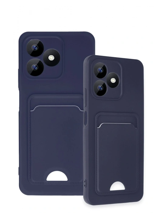 Newface Realme Note 50 4G Kılıf Kelvin Kartvizitli Silikon - Lacivert