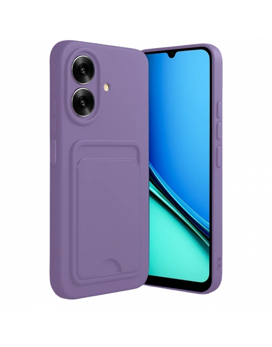 Newface Realme Note 60 Kelvin Kartvizitli Silikon - Lila