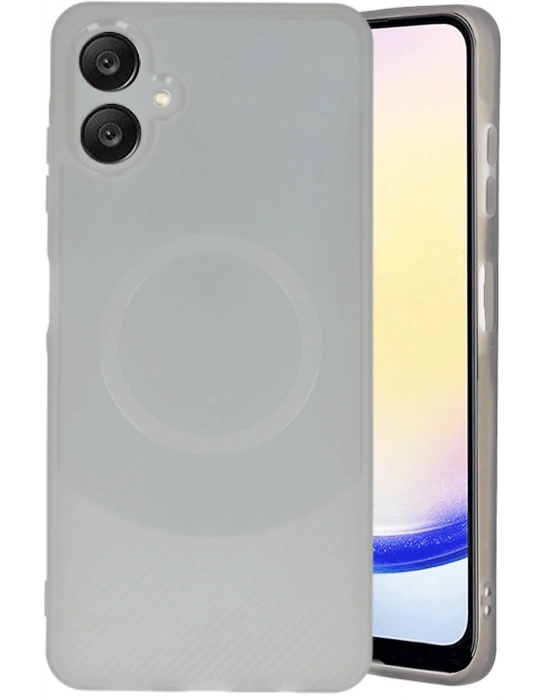 Newface Samsung A06 Kılıf Maya Karbon Kapak - Gri